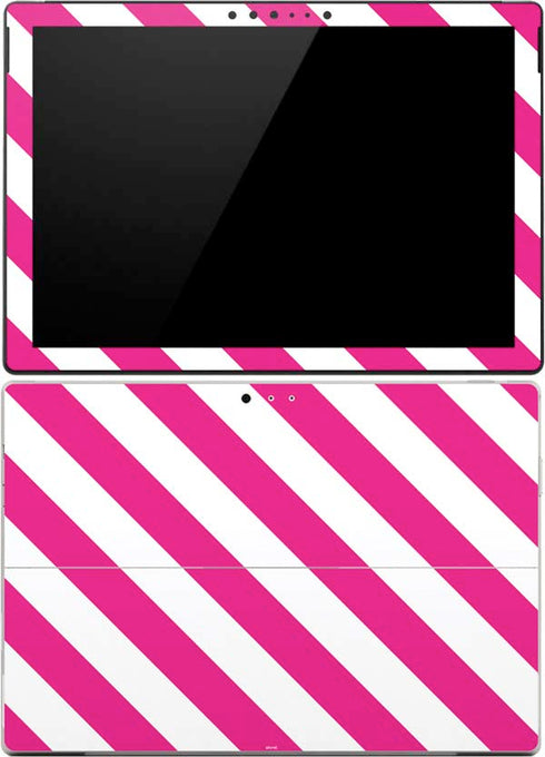 Pink and White Geometric Stripes Surface Pro (2017) Skin
